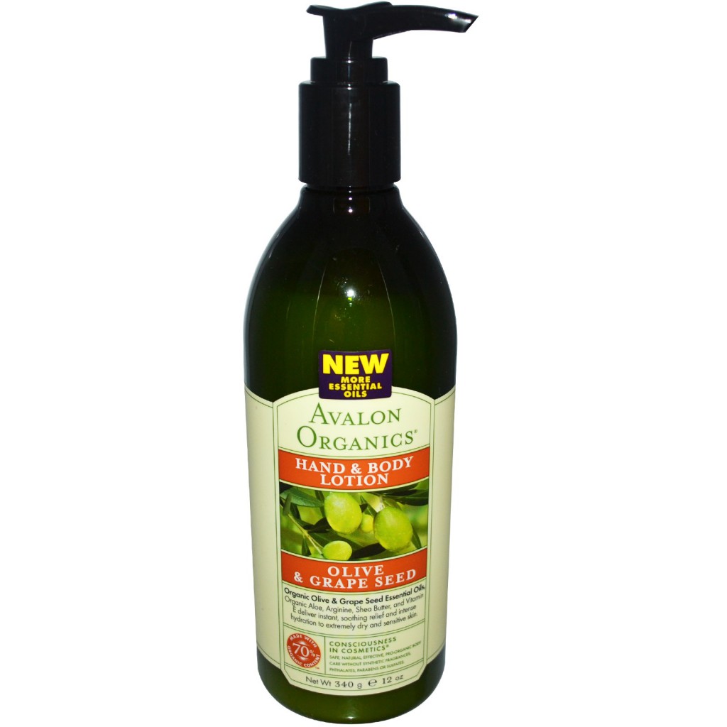 Avalon Organics, Hand & Body Lotion, Olive & Grape Seed, 12 oz (340 g)