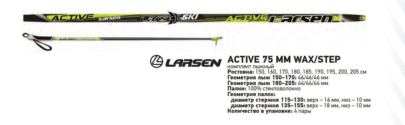 Комплект лыж. Larsen Active