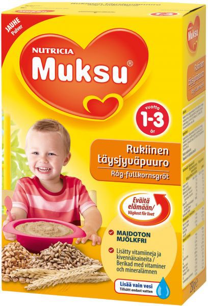   Nutricia MUKSU Rukiinen taysiyvapuuro 1-3 , 250 . 380 .