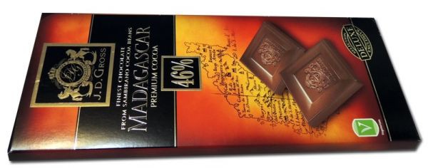  J.D. GROSS MADAGASCAR Premium cocoa 46%, 125 . 180 .