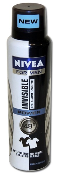 - NIVEA FOR MEN INVISIBLE BLACK&WHITE 48 H, 150 .  260 .