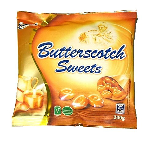   Butterscotch sweets, 200 . 230 .