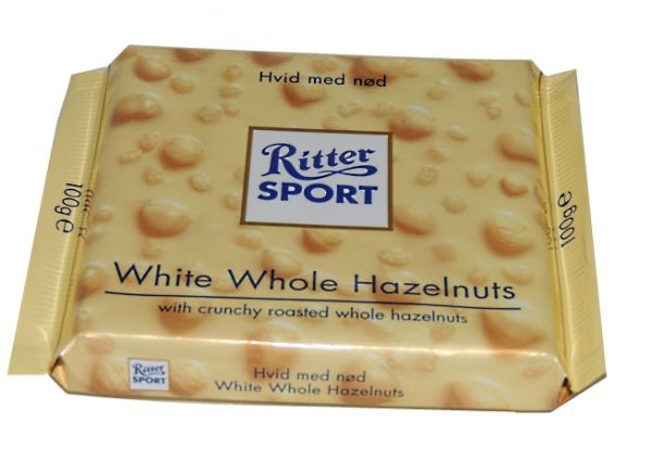  RITTER SPORT White Wole Hazelnuts, 100 . 170 .