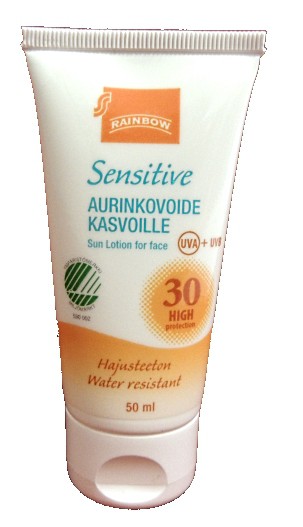     RAINBOW Sensitive AURINKOVOIDE KASVOILLE SPF 30, 50 .  450 .