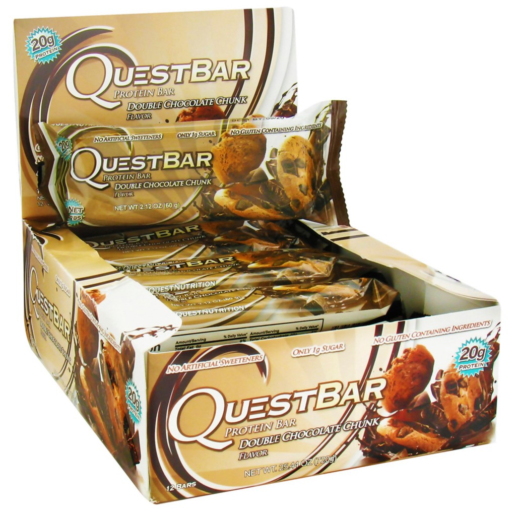 Quest Nutrition, Questbar, Protein Bar, Double Chocolate Chunk, 2 Bars, 2.1 oz (60 g) Each