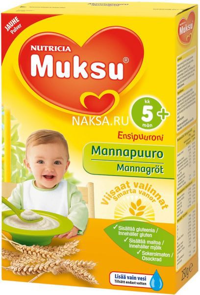   Nutricia MUKSU Mannapuuro 5+, 250 . 380 .