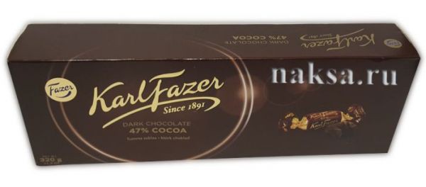   FAZER DARK CHOCOLATE 47% COCOA, 320 . 390 .