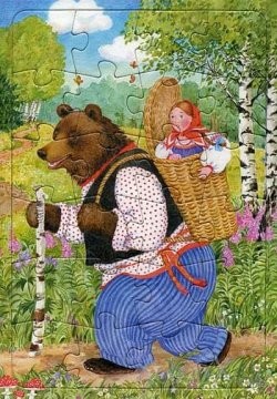 Пазл-рамка Маша и медведь_55 руб.