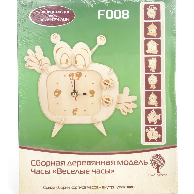 VGA.F008A Сборная деревянная модель Веселые часы (без механизма). 790,2 руб.jpg