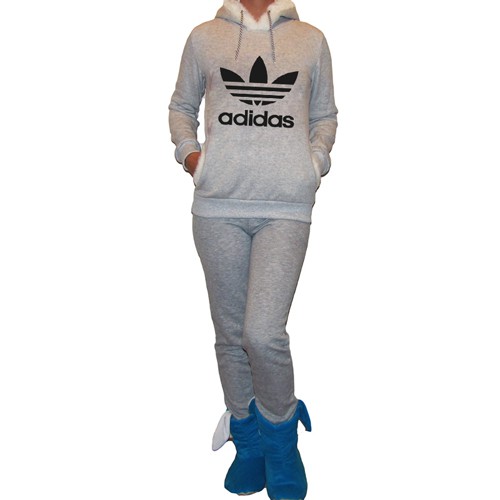 Спортивный костюм утепленный ADIDASr с капюшоном серый размер 42 44 46 48 50 . цена 1690р ..jpg