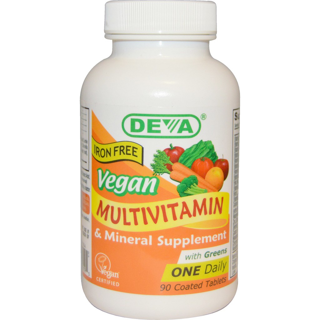 Deva, Multivitamin & Mineral Supplement, Iron Free, Vegan, 90 Coated Tablets