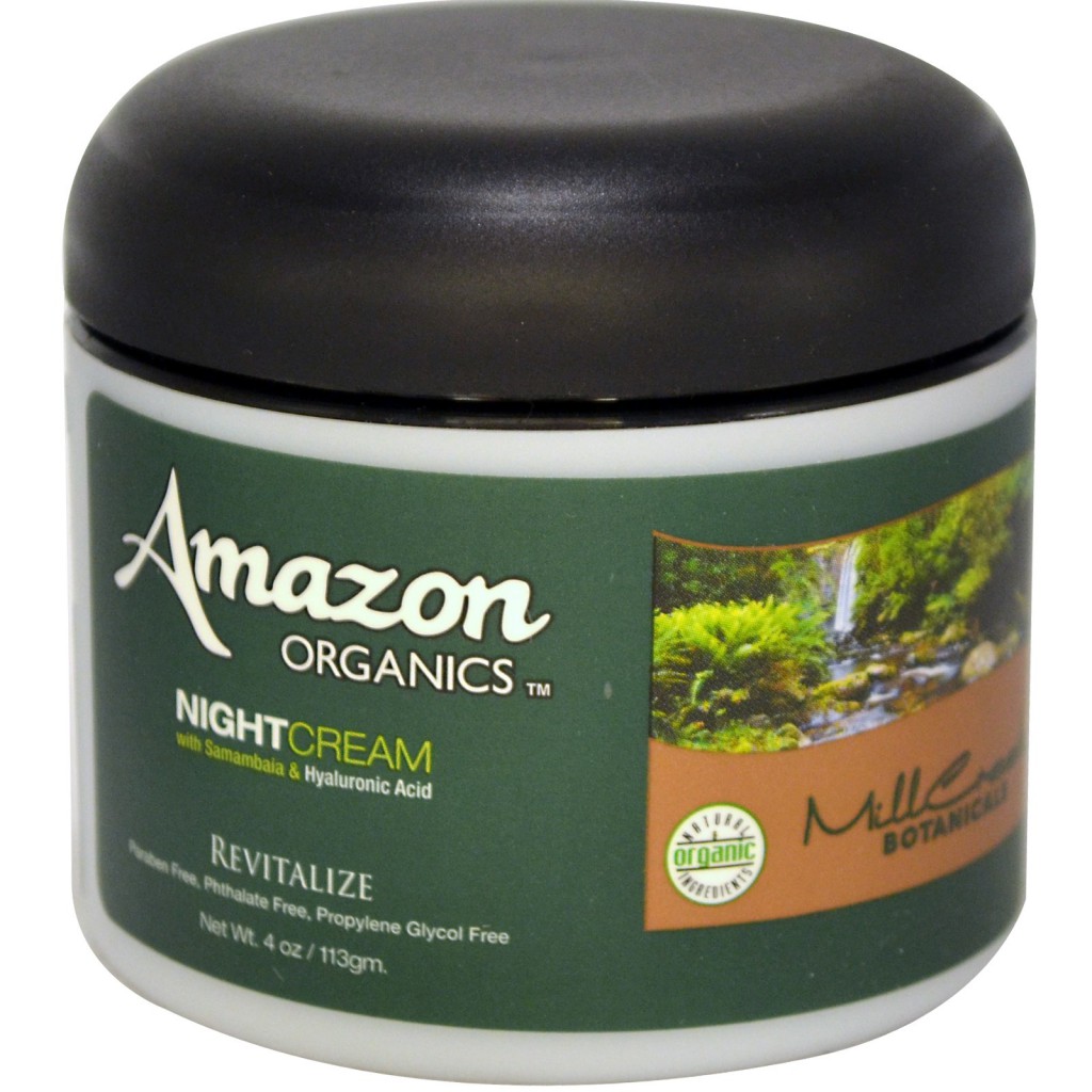 Amazon Organics, Night Cream, With Samambaia & Hyaluronic Acid, Revitalize, 4 oz (113 g)