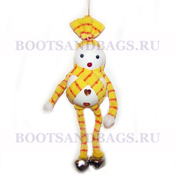 Подвеска-погремушка Снеговик белый-желтый 79р.jpg