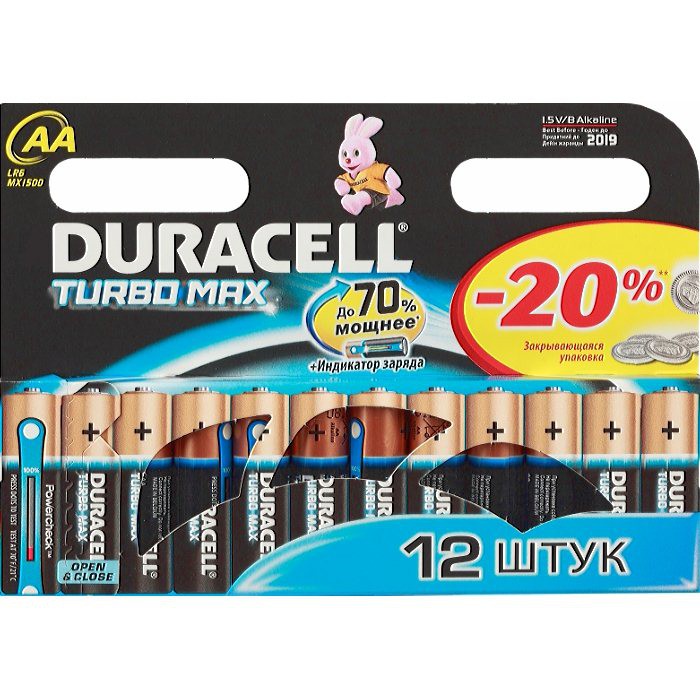  Duracell LR6 AA Turbo BL12 (144)