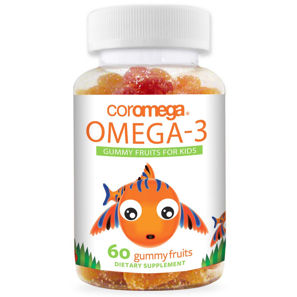 Coromega, Omega-3, Gummy Fruits For Kids, 60 Gummy Fruits