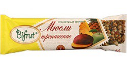 30 гр BIFRUT батончик-мюсли на фруктозе ТРОПИЧЕСКИЙ