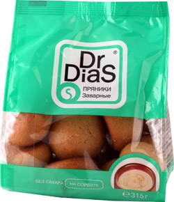 315 гр Dr.DiaS Пряники ЗАВАРНЫЕ на сорбите