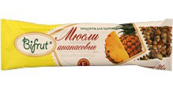 30 гр BIFRUT батончик-мюсли на фруктозе АНАНАСОВЫЙ