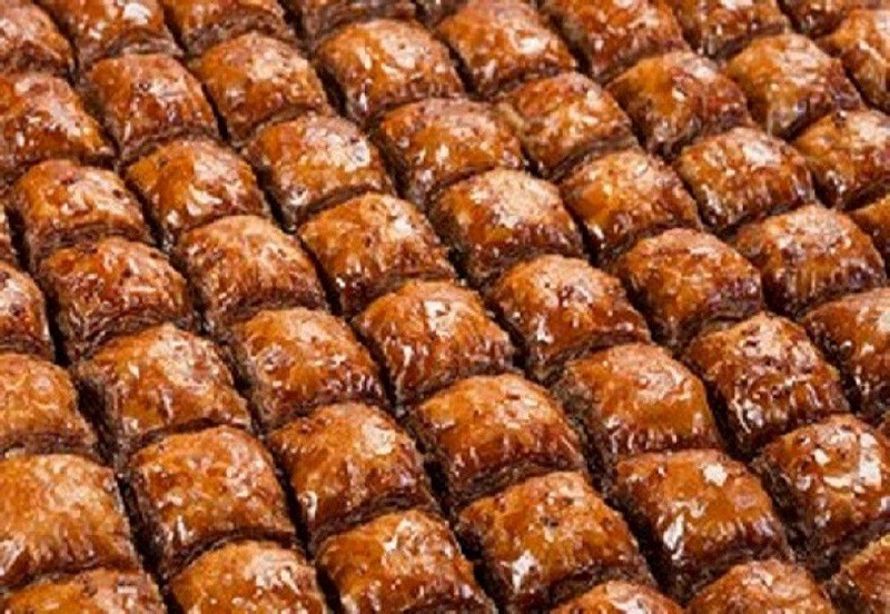 Пахлава турецкая шоколадная с грецким орехом. 1 кг