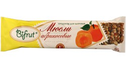 30 гр BIFRUT батончик-мюсли на фруктозе АБРИКОСОВЫЙ