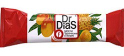 35 гр Dr.DiaS Батончик-мюсли в ЙОГУРТЕ на фруктозе ТРОПИЧЕСКИЙ