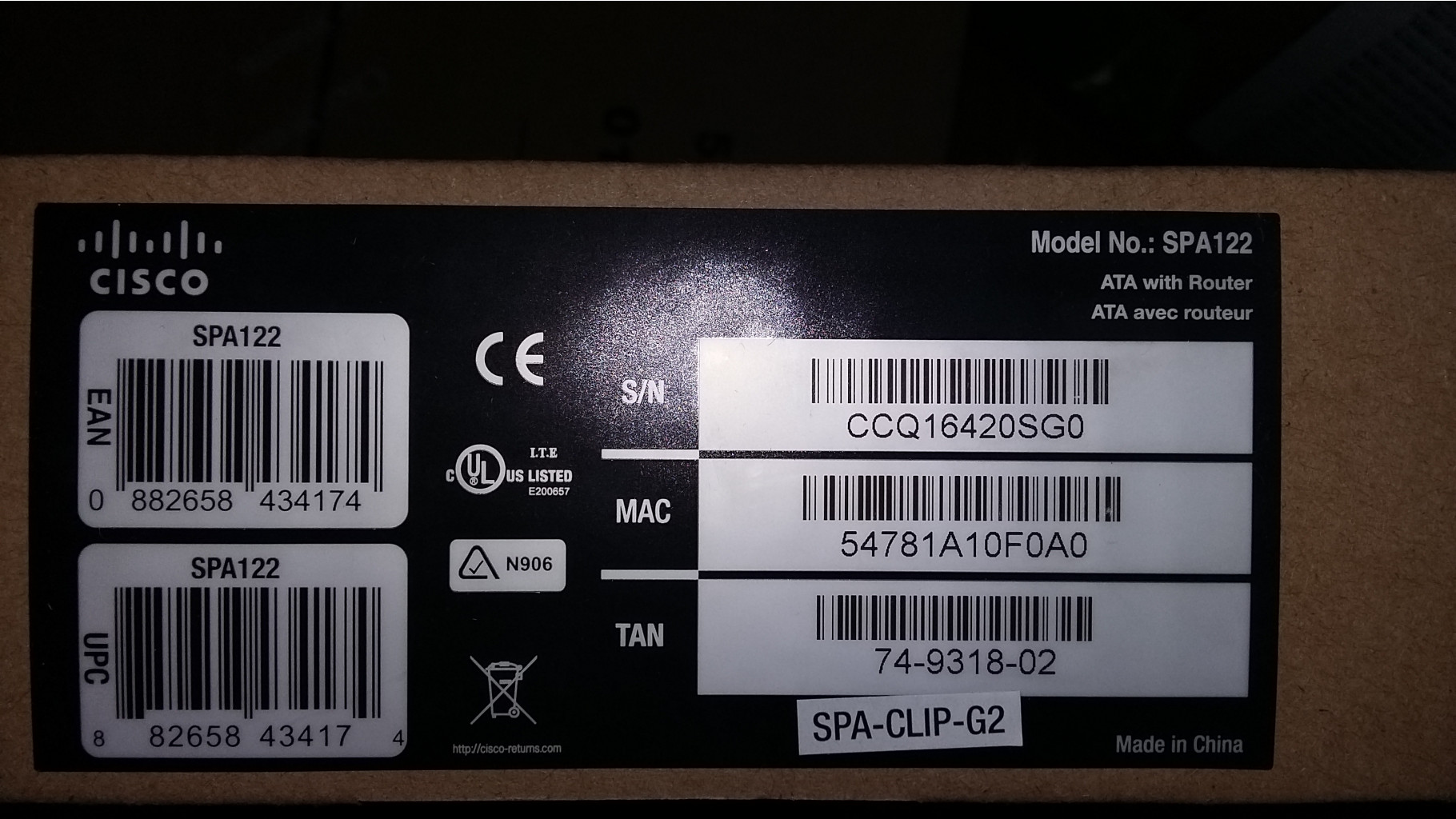   Cisco SPA122 - 2500