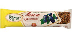 30 гр BIFRUT батончик-мюсли на фруктозе ЧЕРНИЧНЫЙ