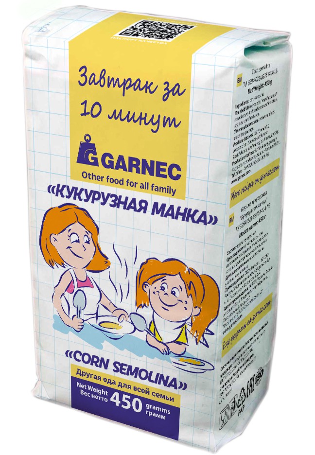 Крупка Кукурузная манка 450г без глютена 55,00