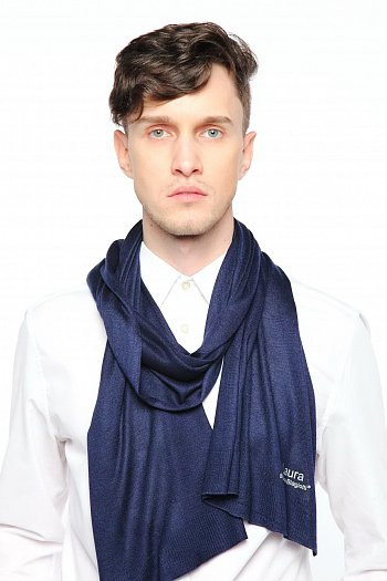 LB08LM0408-01blue. Кашемир20 вискоза20 шел60. 32х70 см. La-ur-a-Bi-ag-io-tt-i. Италия. 1800 руб.jpeg
