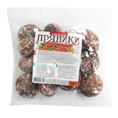 Пряники ТМ СахарОFF Шоколадный аромат глазиров с фрукт 200г  44,84