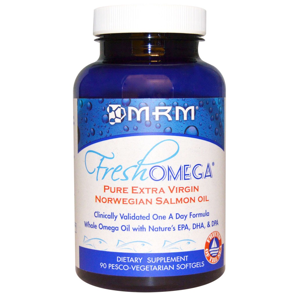 MRM, FreshOmega, Pure Extra Virgin Norwegian Salmon Oil, 90 Pesco-Veggie Softgels