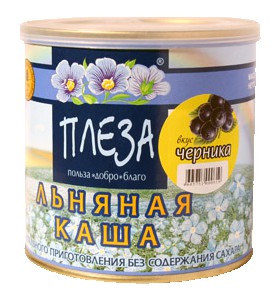 Каша Плеза Льняная со вкусом Черники 400г банка 12 мес	285,79