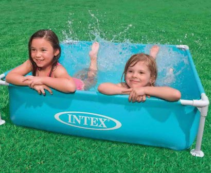 57173 Бассейн на опорах 122х122х30см, голубой