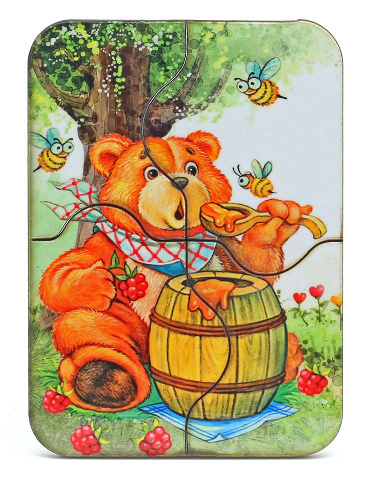IG0042 Пазл мини Медвежонок и мед - 32 руб