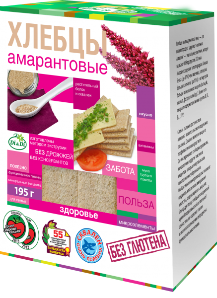 Хлебцы амарантовые 195г	18 мес	67,07