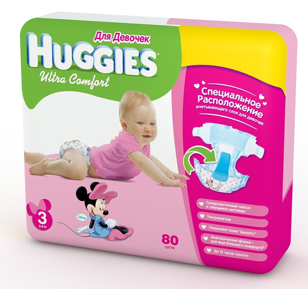 4016, HUGGIES Ultra Comfort     3/80   (5-9 ) - 972 .