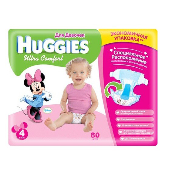 4022, HUGGIES Ultra Comfort    4/80  (8-14 )  - 1103 .