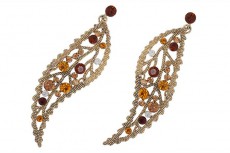 5244. Серьги. Металл, стразы. 9,5 см. 203 руб.jpg