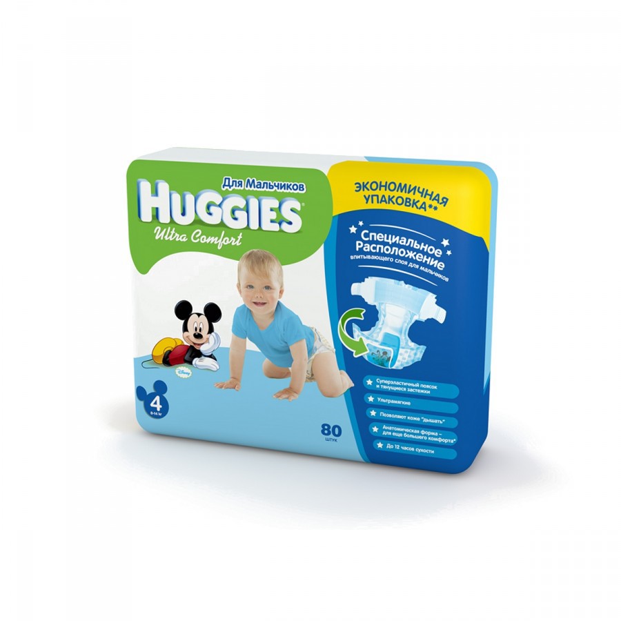 4023, HUGGIES Ultra Comfort    4/80 .  (8-14 ) - 1103 .