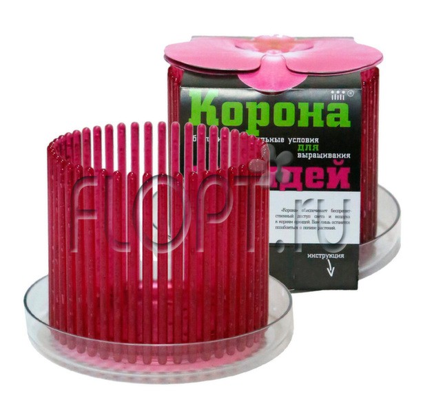 Горшок для орхидей Корона Мини, бордо, д10. 139,7 руб.jpg