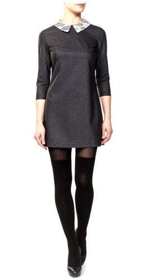 Платье с кружевным воротничком, 4065-dark gray, 1500руб, новая цена 1350руб!!!!!