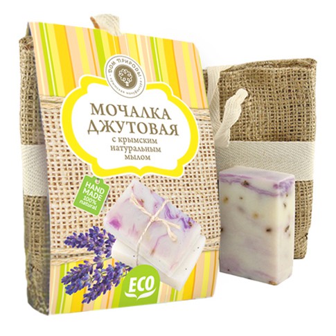 110р Мочалка джутовая с натуральным мылом Лаванда.jpg