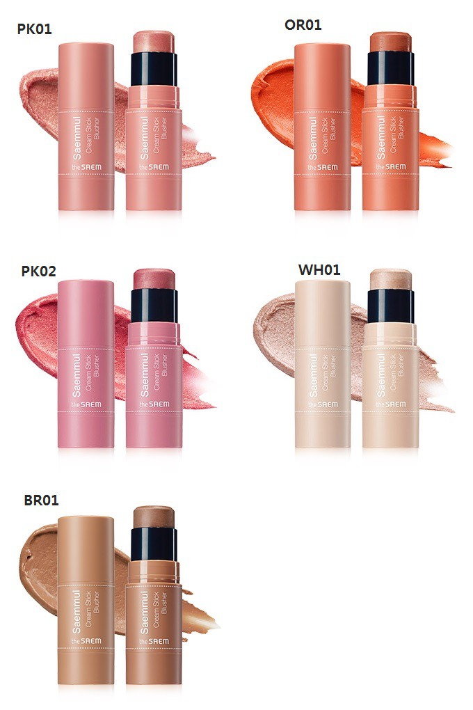 Saemmul Cream Stick Blusher BR01 Mud Shake OR01 Hello Orange PK01 Pink Flame PK02 Rose Fire WH01 Glamerous 441