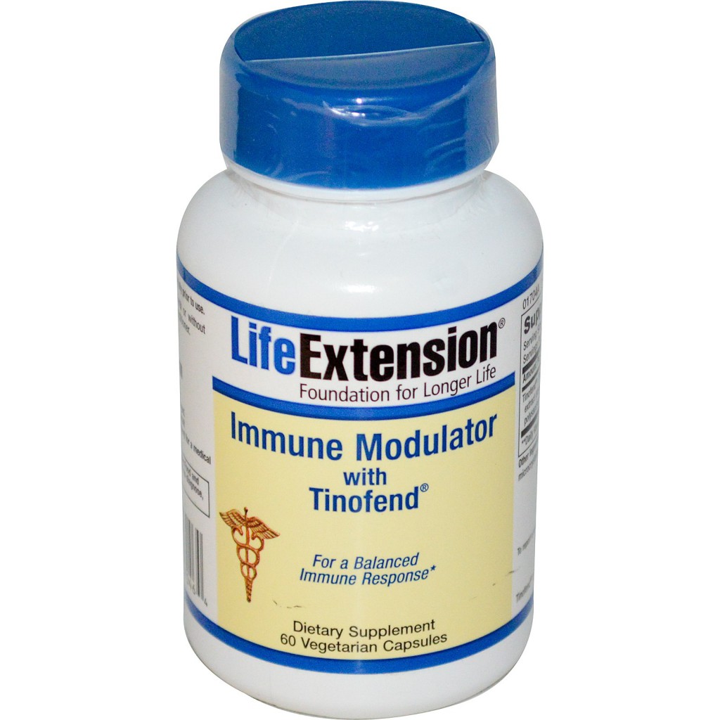 Life Extension, Иммуномодулятор с Tinofend, 60 растительных капсул