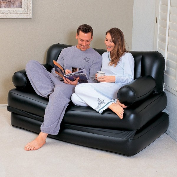 НАДУВНОЙ ДИВАН-КРОВАТЬ ТРАНСФОРМЕР 5-IN-1 SOFA BED (СОФА БЭД) С НАСОСОМ 3890руб