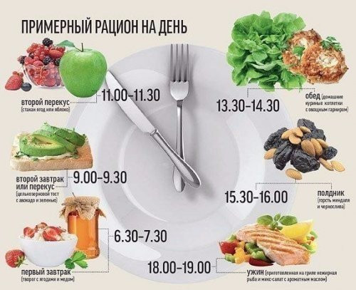 Примерный рацион на день