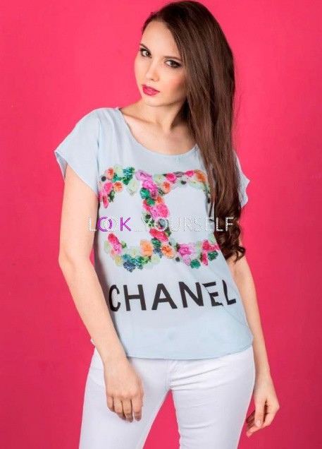 ФУТБОЛКА С ЦВЕТОЧНЫМ ПРИНТОМ CHANEL 9880.jpg