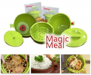ВОЛШЕБНАЯ КАСТРЮЛЯ ДЛЯ МИКРОВОЛНОВКИ MAGIC MEAL (МЕДЖИК МИЛ) 580руб