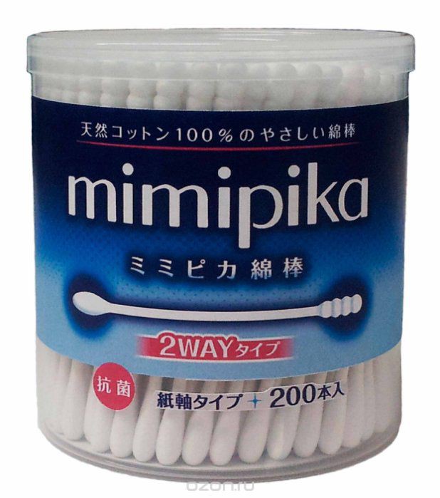 50109 Ватные палочки с аппликаторами двух видов «Mimi Pika», 200 шт 147,00.jpg