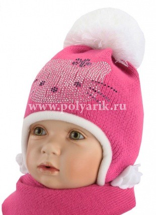 Комплект с шарфом (подклад флис) - 0883, 280 руб.